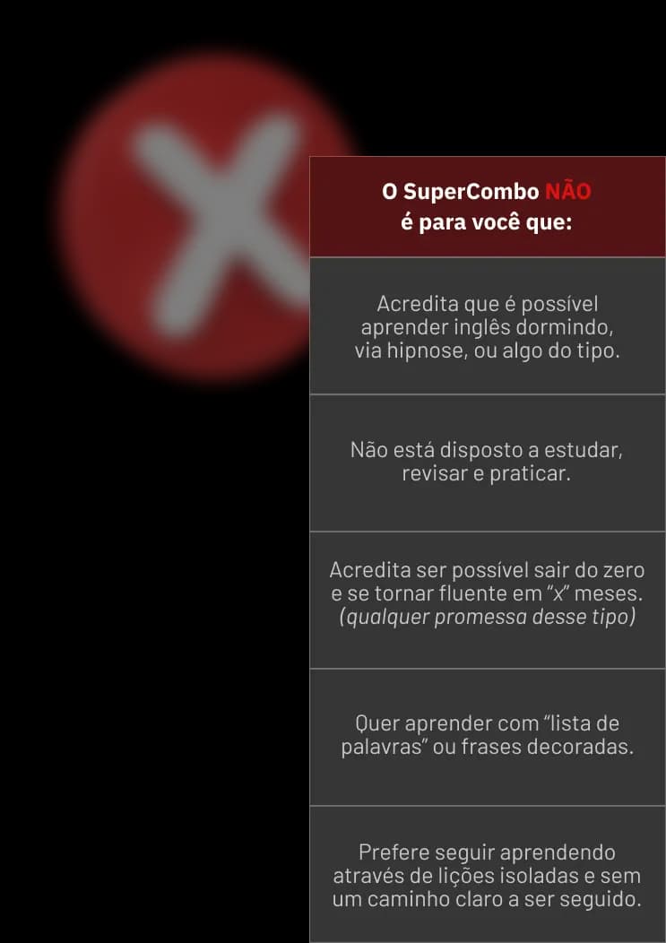 Para quem não é o SuperCombo Conversation Strategies