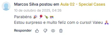 Depoimento de Marcos S. sobre os cursos de Leandro Craig