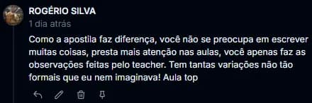 Depoimento de Rogério S. sobre os cursos de Leandro Craig