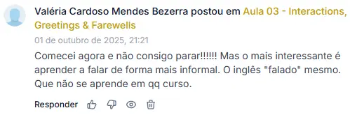 Depoimento de Valéria C. sobre os cursos de Leandro Craig